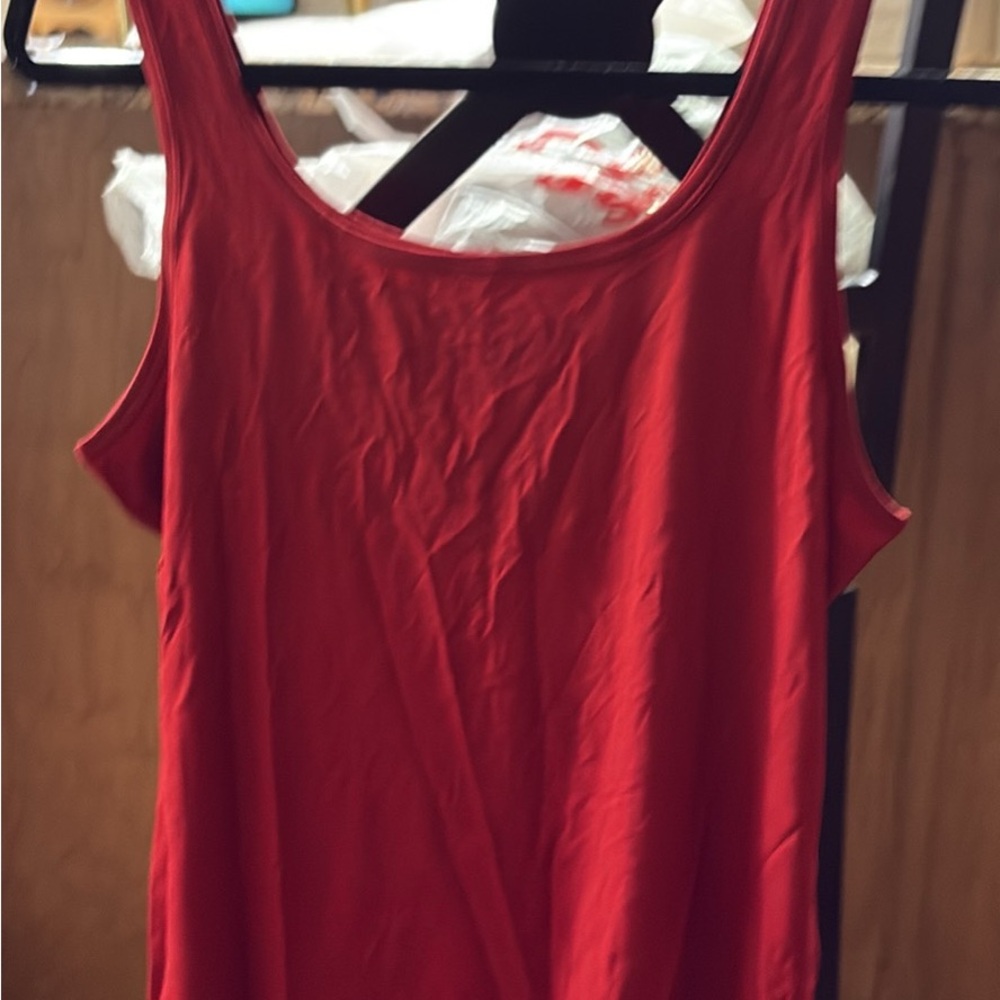 Active USA Red Sleeveless Tank Top